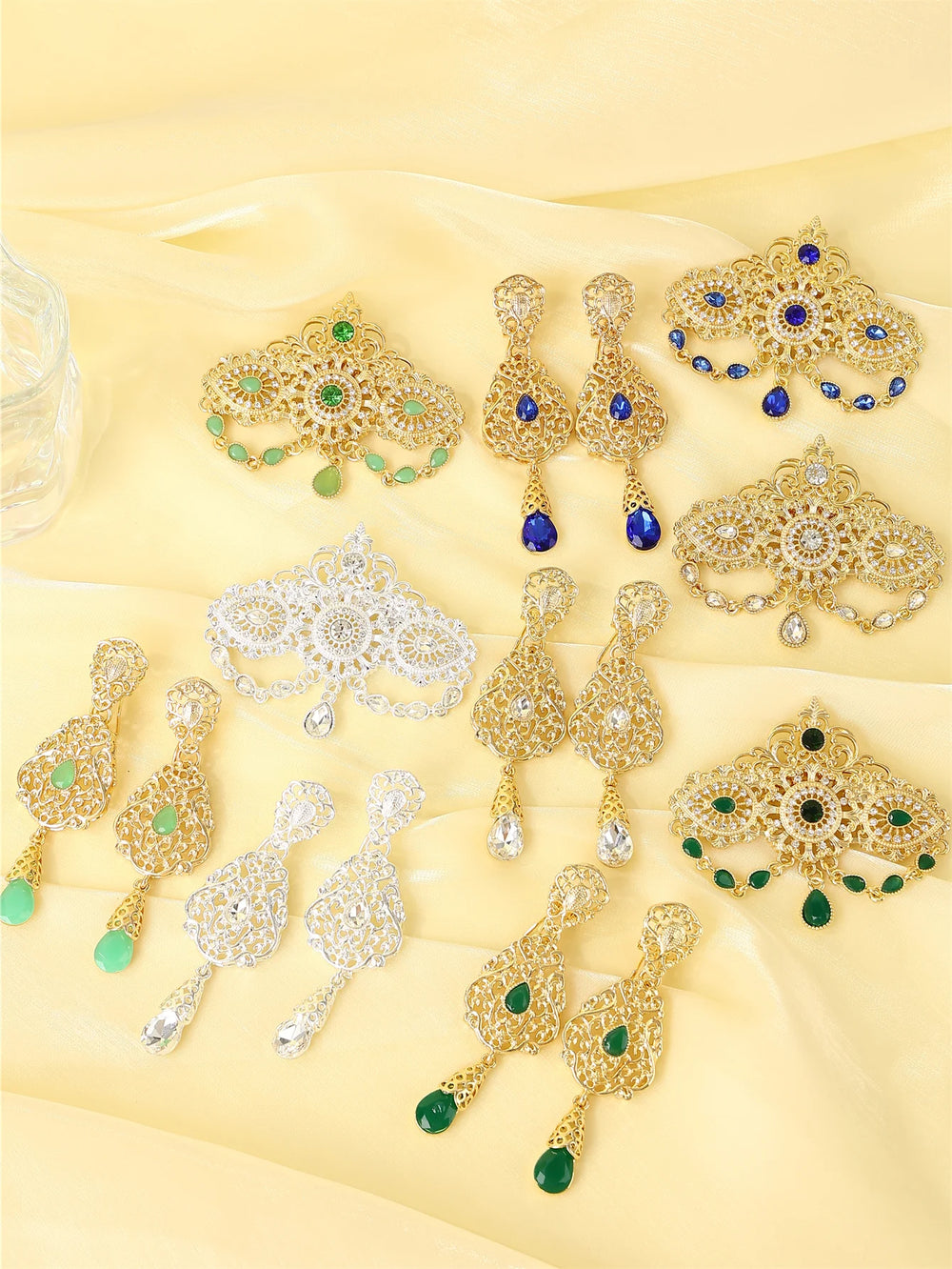 Moroccan-Inspired Brooch & Earrings Set | Braviixx