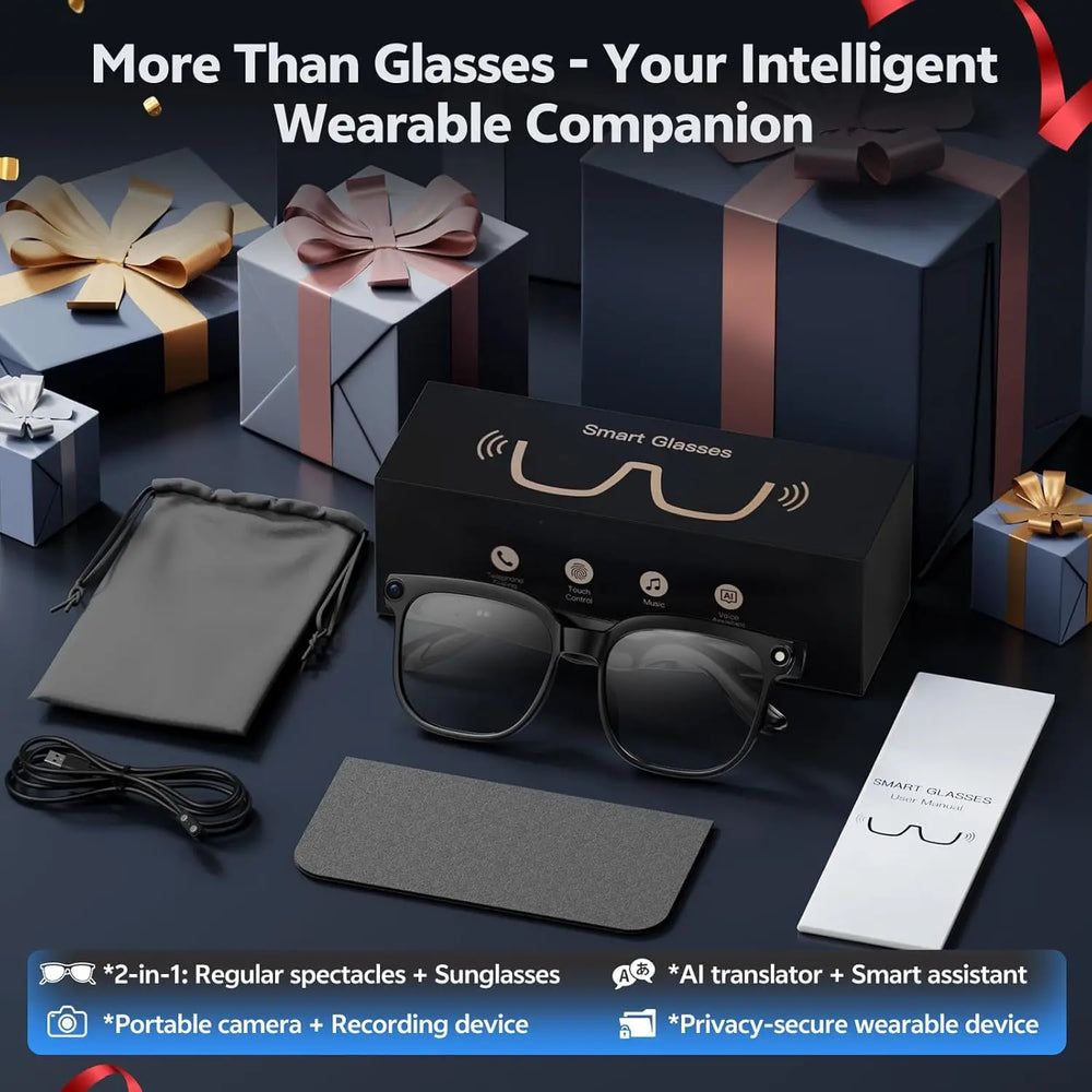 800W AI Camera Smart Glasses with Bluetooth Calling | Braviixx