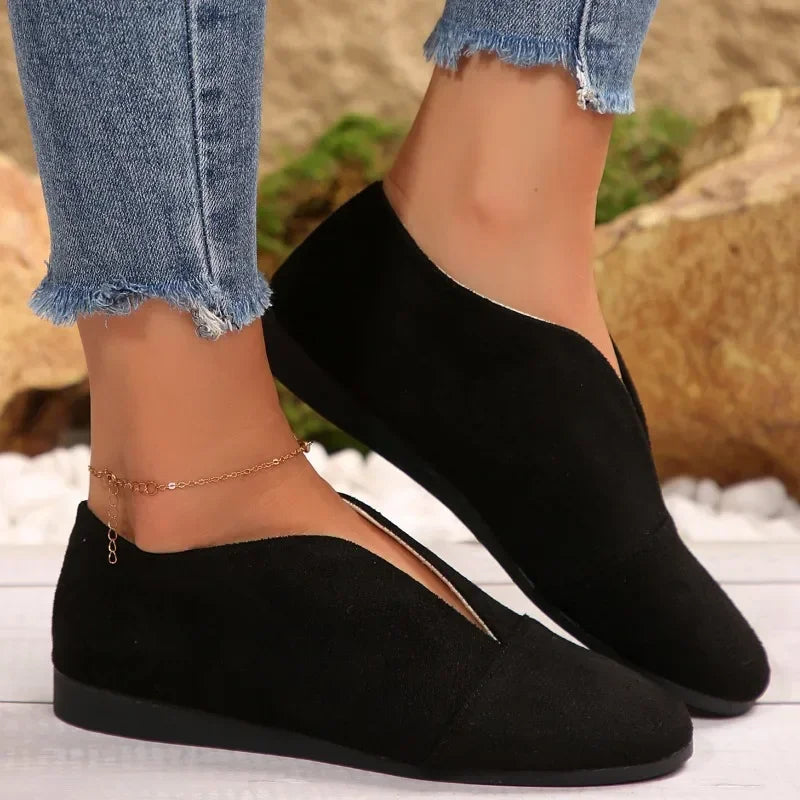 Women's Slip-On Flat Loafers – Round Toe Slip-On Soft Sole | 5 Colors | EU 36–43