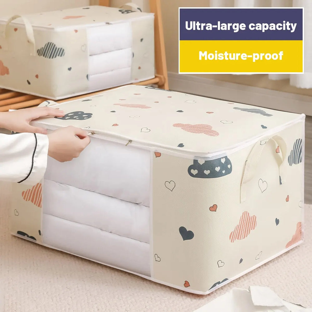 Foldable Clothes Storage Bag | Bedding Organiser with Window | Braviixx