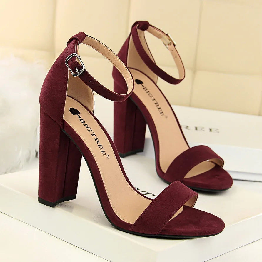 Ankle-Strap Block Heel Sandals | Open-Toe Occasion Shoes | Braviixx