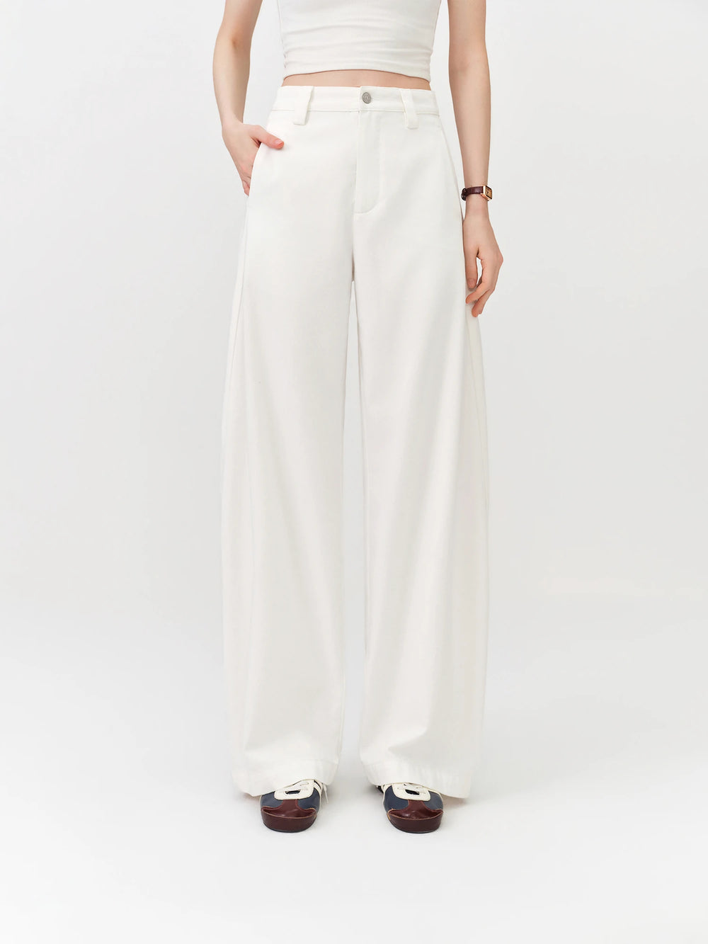 FSLE 2026 Summer Women's Light Blue Vintage Barrel Leg Jeans, Horseshoe Fit High Waist Loose Trousers for Y2K Retro Street Style