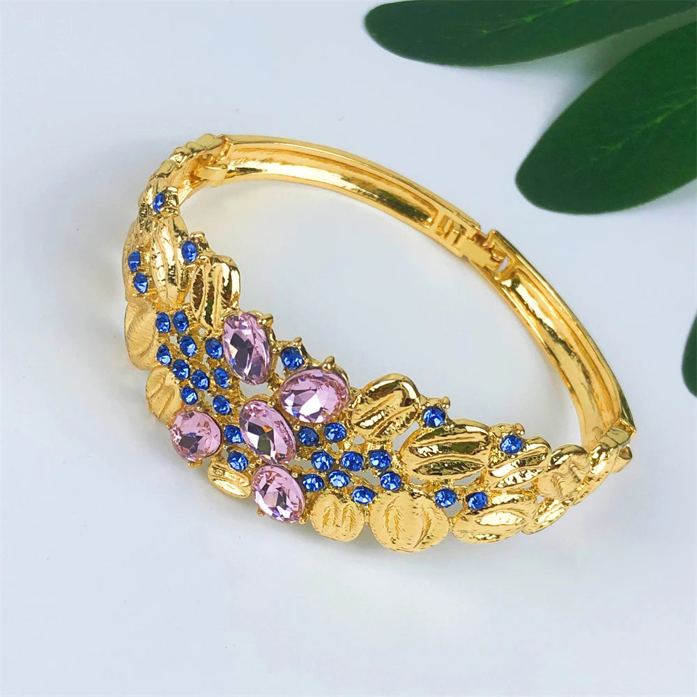 Gold-Tone Leaf Statement Jewelry Set | Braviixx