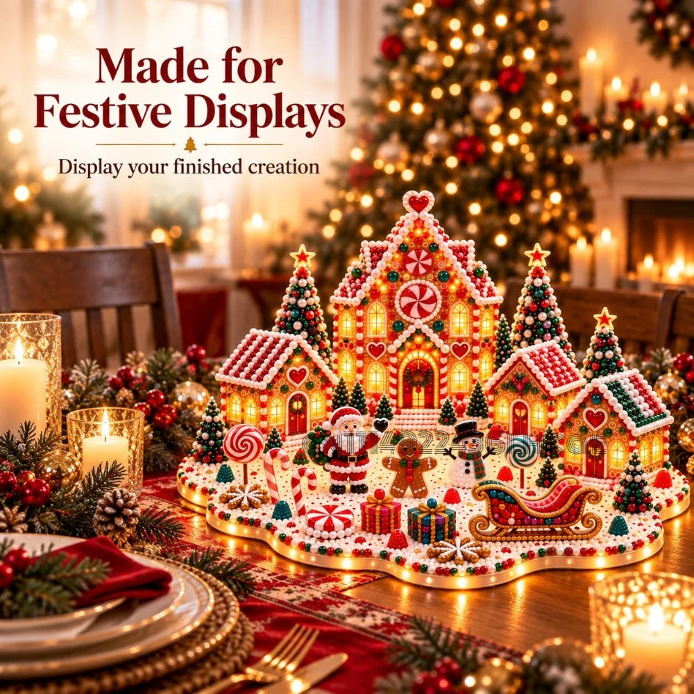 DIY 3D Gem Art Kit | Light-Up Village & Fantasy Designs | Braviixx