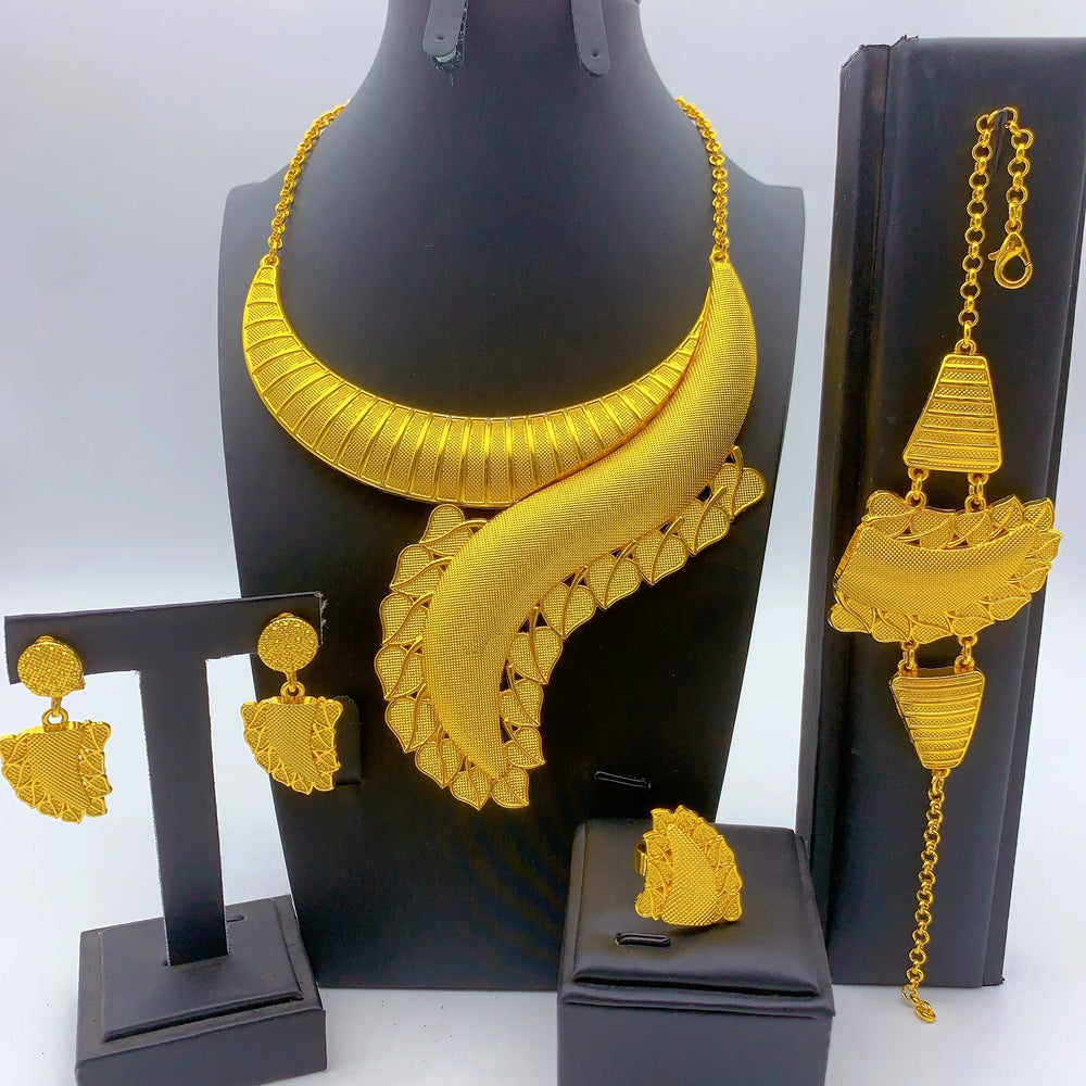 Gold-Tone Statement Jewellery Sets | Seven Designs | Braviixx