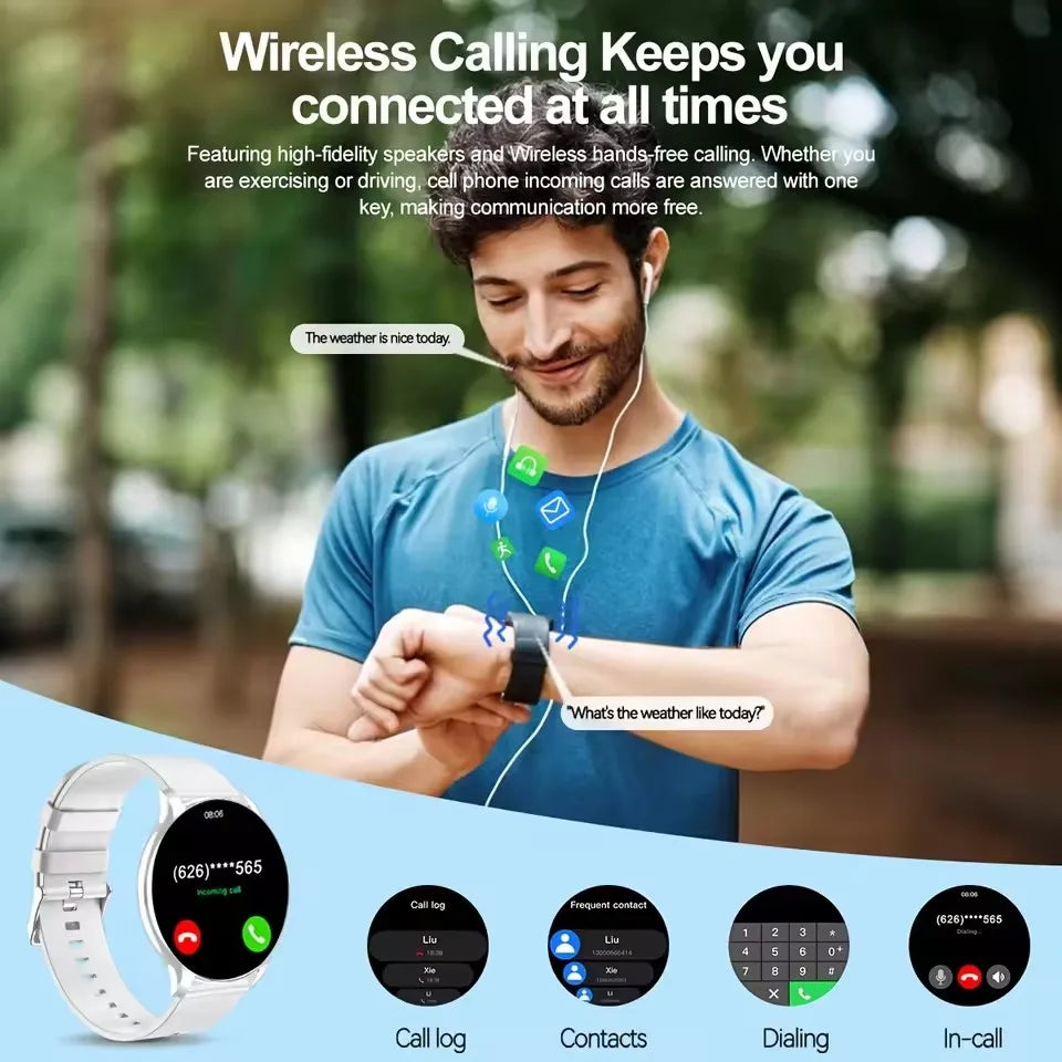 Round Smart Watch with Bluetooth Calling & Custom Watch Faces | Braviixx