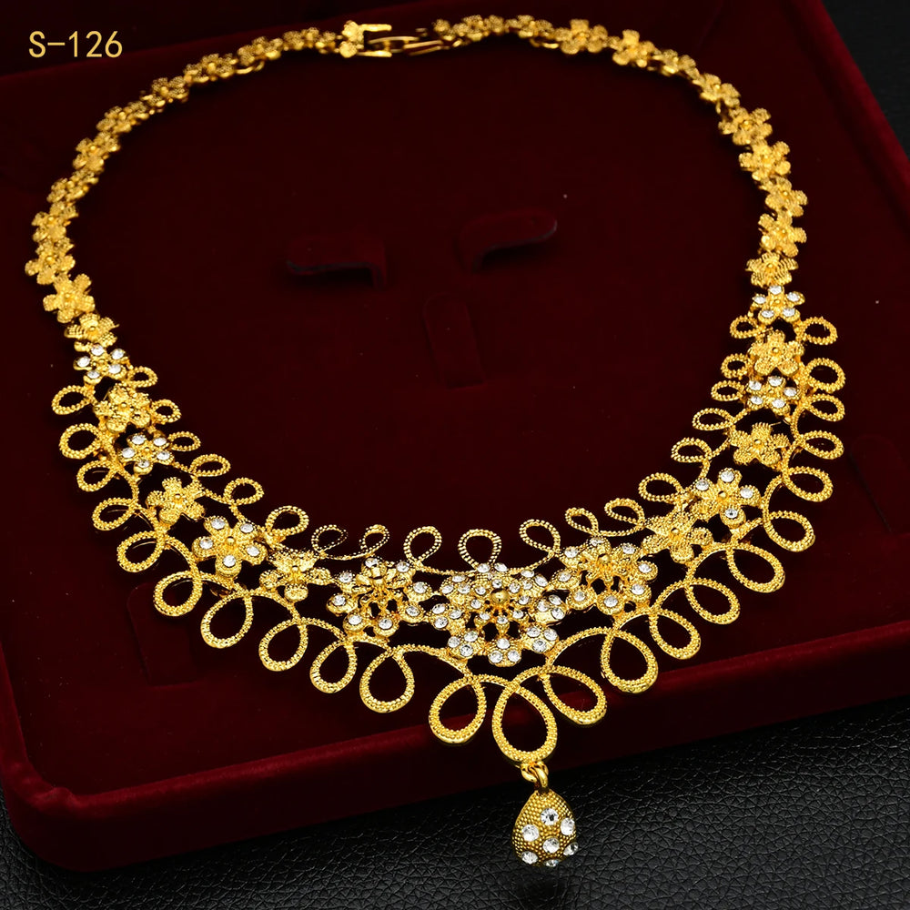 Gold-Tone Floral Jewellery Sets | Five Designs | Braviixx