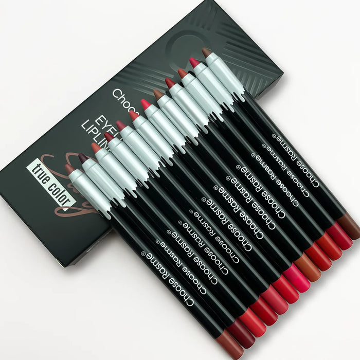 12-Color Matte Lip Liner Set | Lip Pencil Gift Set | Braviixx