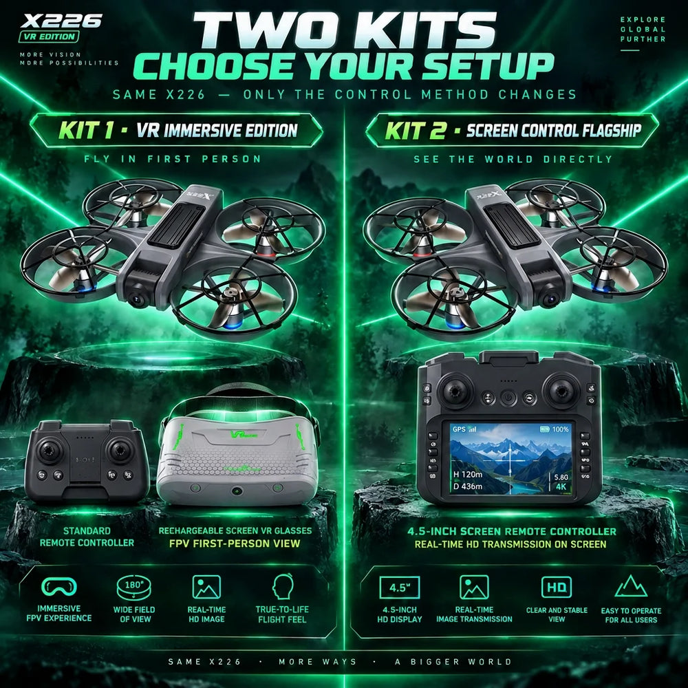 Mini FPV Camera Drone with Goggles or Screen Remote | Brushless Quadcopter | Braviixx