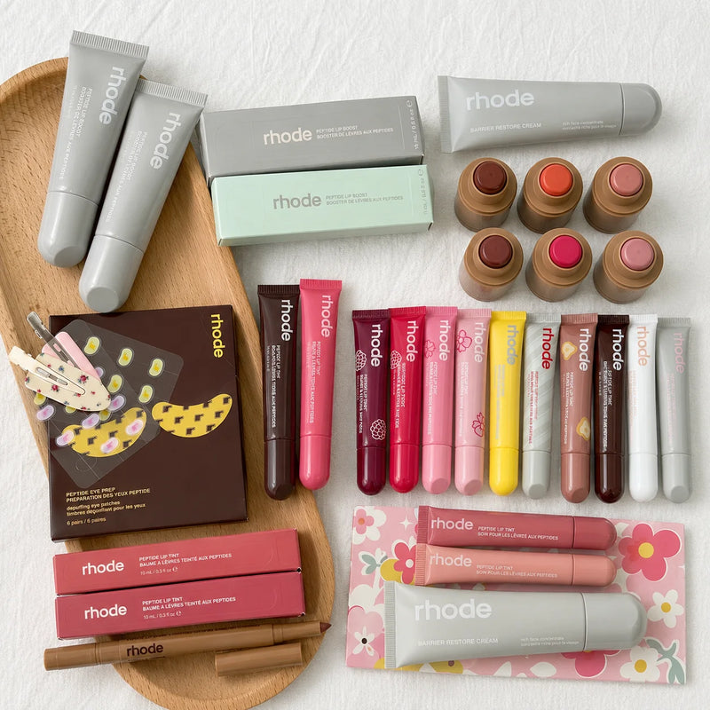 Rhode Peptide Lip Collection | Lip Tint, Lip Shape Liner, Glossy Balm & Eye Patches