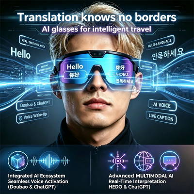 Camera Smart Glasses with Bluetooth Audio & Translation | Braviixx