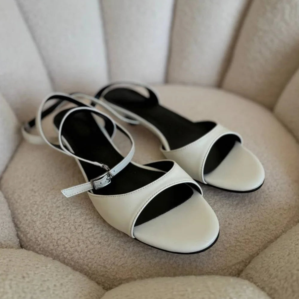 FEDONAS Sexy Women Genuine Leather Sandals Kitten High Heels Summer Party Wedding Shoes Woman Gold Black White Prom Pumps