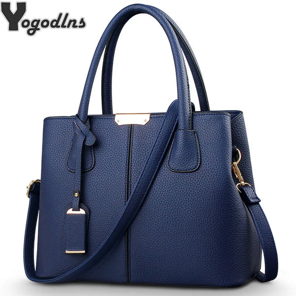 Women's PU Leather Large Tote Bag | Structured Shoulder & Crossbody Handbag