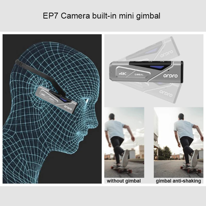EP7 Head-Worn Camera | 4K 60fps & Gimbal Stabilization | Braviixx