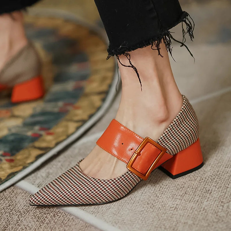 Mary Jane Shoes Woman Fashion 2026 Spring Brand Design Women Pumps High Heels Femme Pointed Toe Party Ladies Shoes Heels Women
