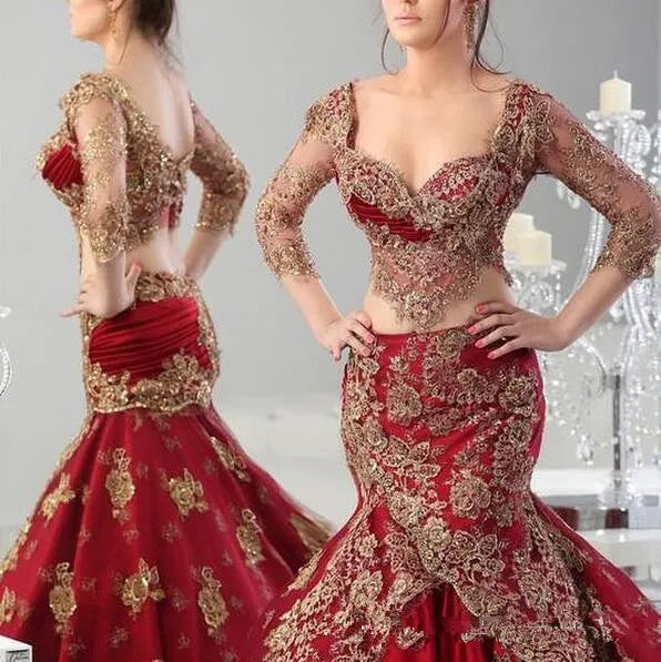 Embellished Mermaid Bridal Set | Sweetheart Blouse & Skirt | Braviixx