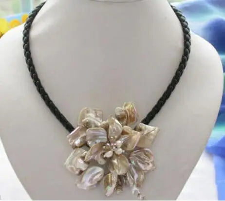 Necklace New big FLOWER fashion natural Shell pearl Jewelry