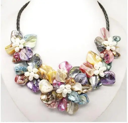 Necklace New big FLOWER fashion natural Shell pearl Jewelry