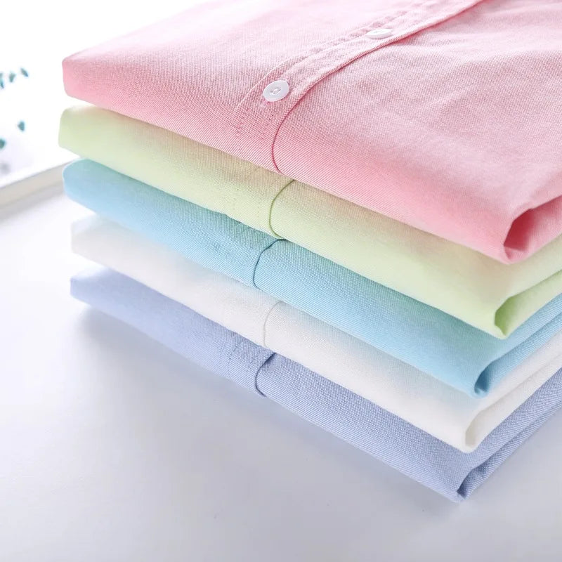 Women Blouse 2026 New Casual BRAND Long Sleeved Cotton Oxford White Shirt Woman Office Shirts Excellent Quality Blusas Lady