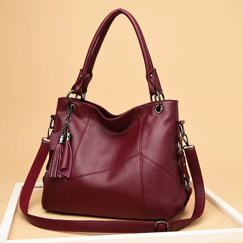 Tassel Shoulder Bag | Multi-Pocket PU | Braviixx