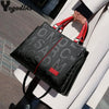 Women's PU Top-Handle Handbag | Letter & Check Styles | Braviixx