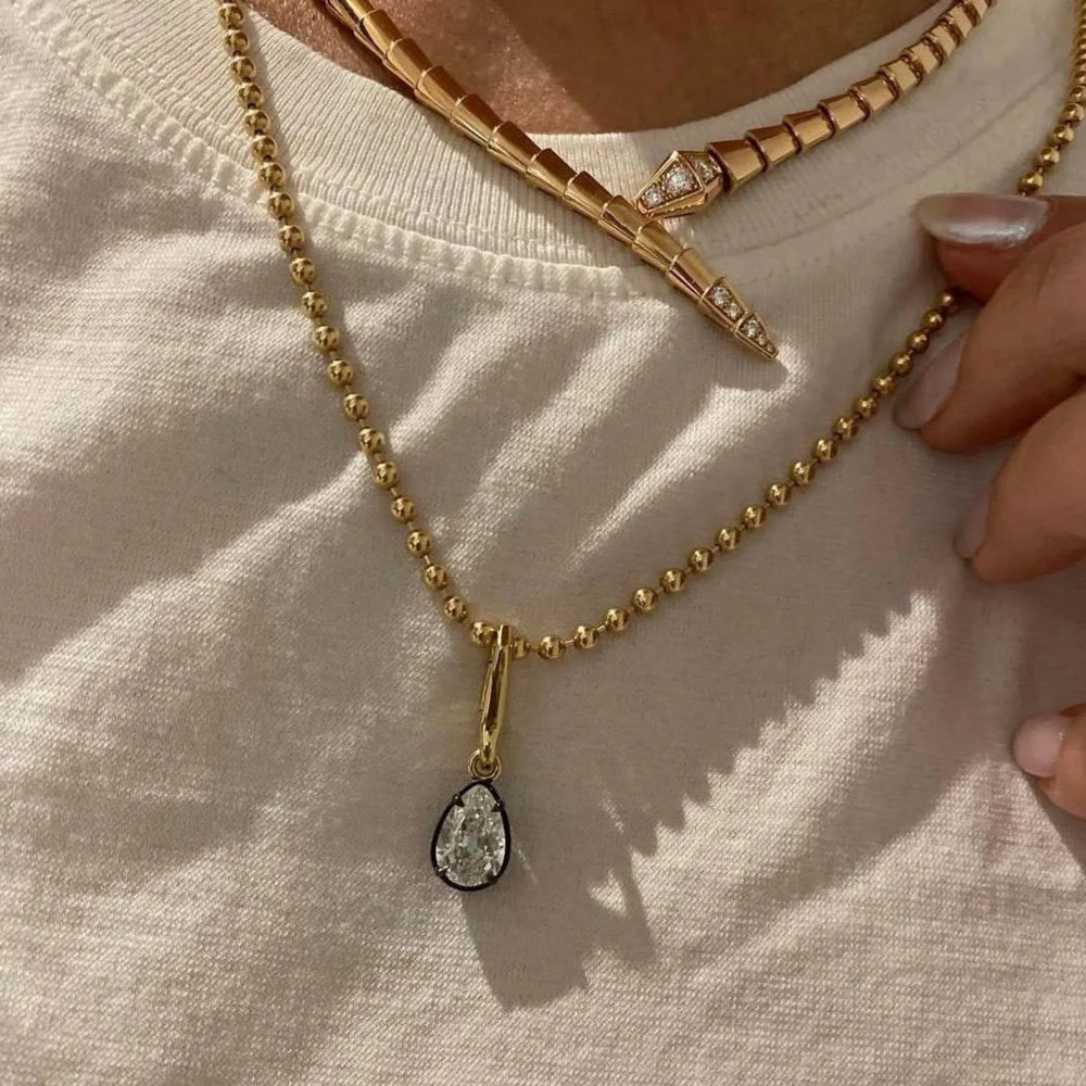Geometric Zircon Pendant Necklace | Braviixx