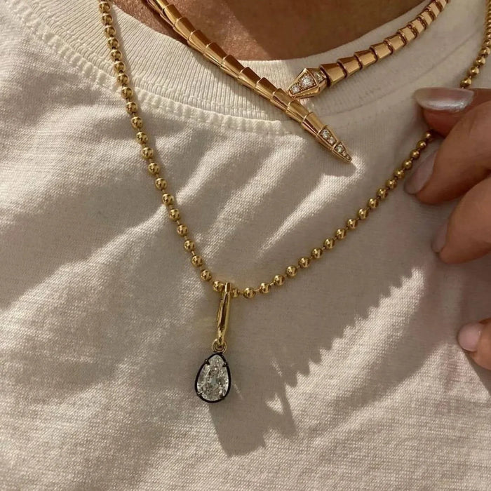 Geometric Zircon Pendant Necklace | Braviixx