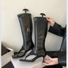 Open-Toe Tall Boot Sandals | Side-Zip Kitten Heels | Braviixx