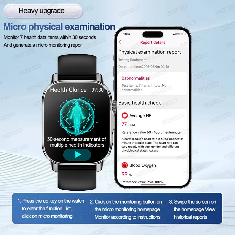 Smart Watch with HD AMOLED Display, Fitness Tracking & Call Function | Braviixx