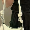 Crescent Shoulder Bag | Charm Chain & Knotted Strap | Braviixx