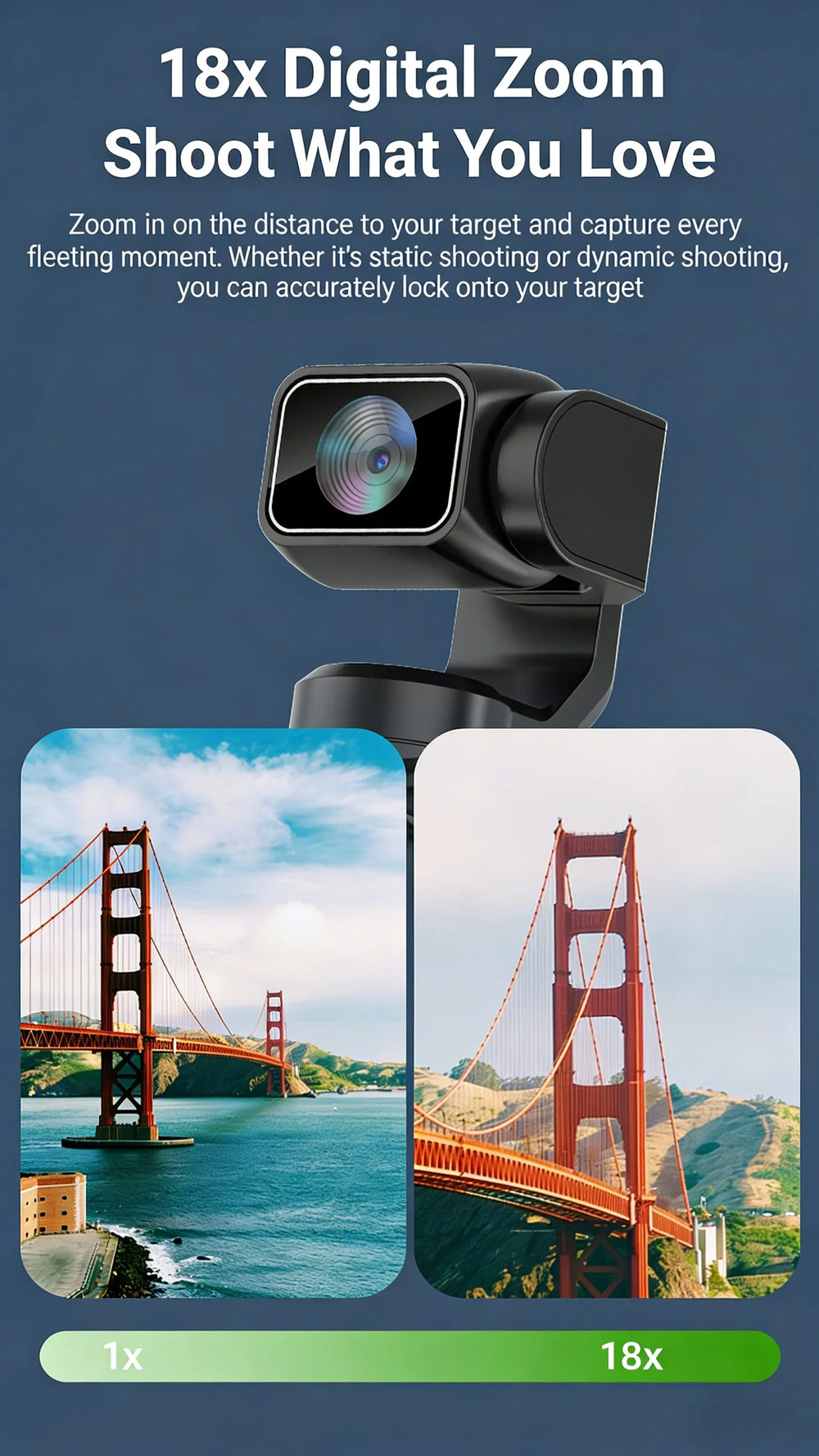 4K Pocket Gimbal Camera | Wi-Fi & Face Tracking | Braviixx