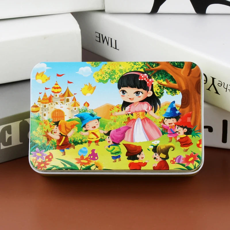 60-Piece Cartoon Jigsaw Puzzle with Metal Tin | Braviixx