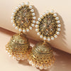 Jhumka Earrings | Teardrop & Bead Fringe | Braviixx