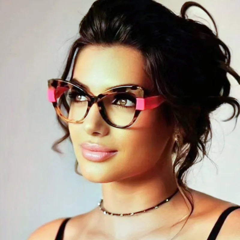 ERIKOLE Oversized Cat Eye Reading Glasses | Anti Blue Light · HMC Lens · Colour Block | Plain or +1.00 to +4.00 | Braviixx