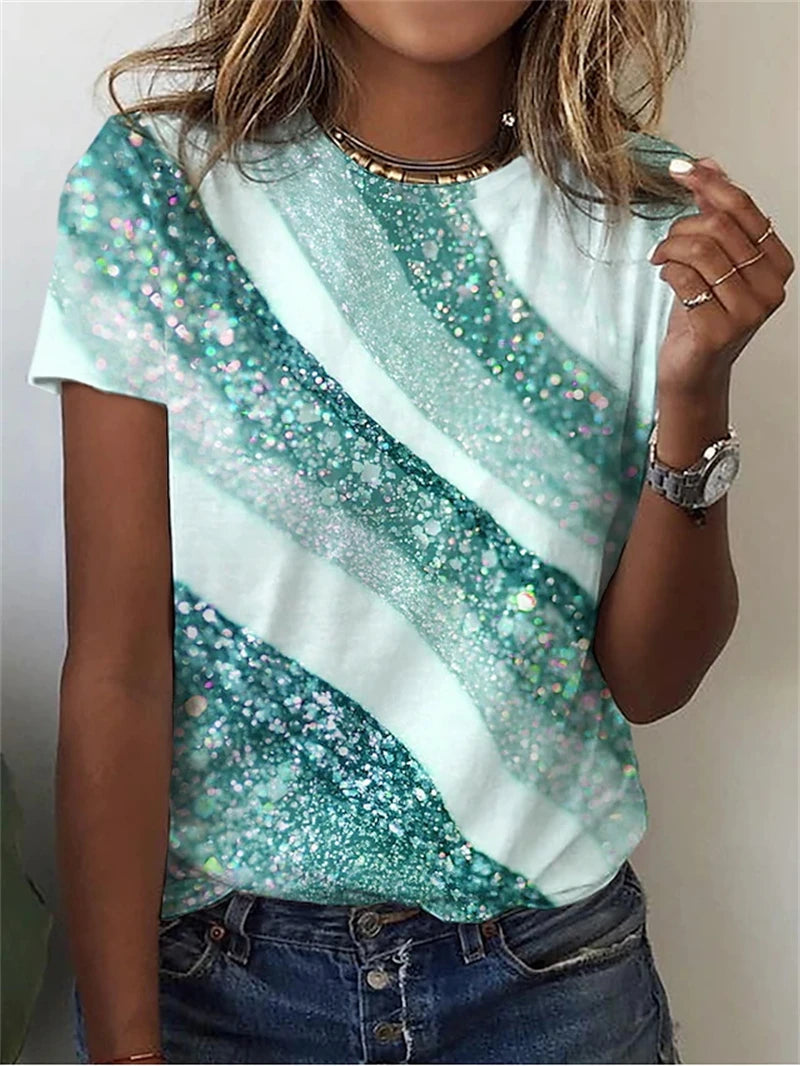 3D Print T-Shirt | Vintage Texture Casual Short Sleeve Tee | Braviixx