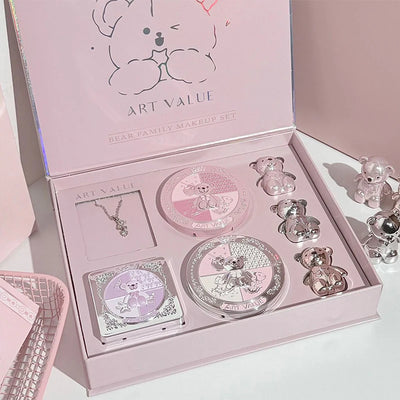 7-Piece Makeup Gift Set | Lip Colors, Powder, Blush & Eye Palette | Braviixx
