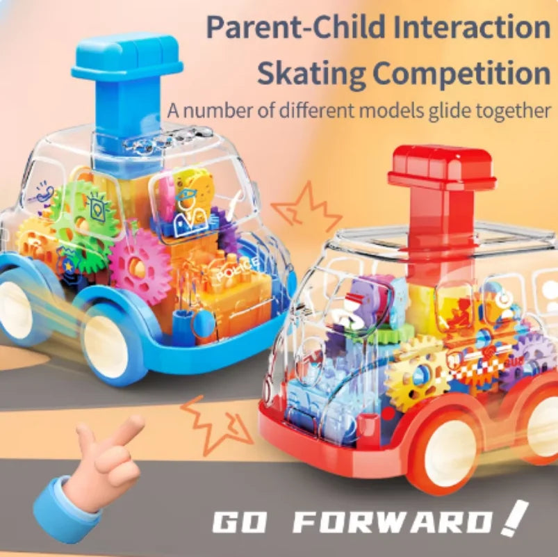Transparent Gear Press-and-Go Toy Car | Braviixx
