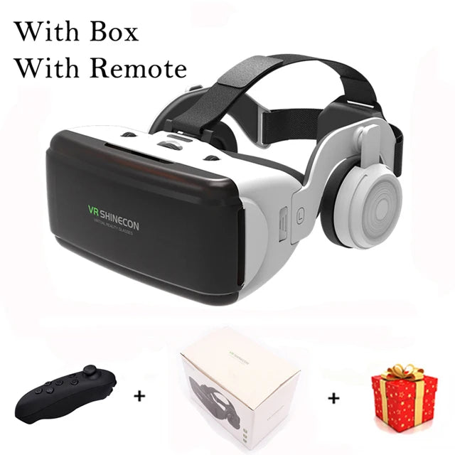 VR Headset for Smartphones | 3D Virtual Reality Glasses with Remote & Headphone Styles | Braviixx