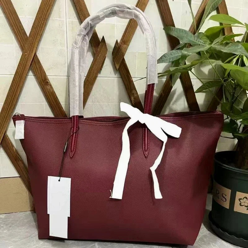 Minimalist Zip-Top Tote Bag | Textured Finish & Twin Handles | Braviixx