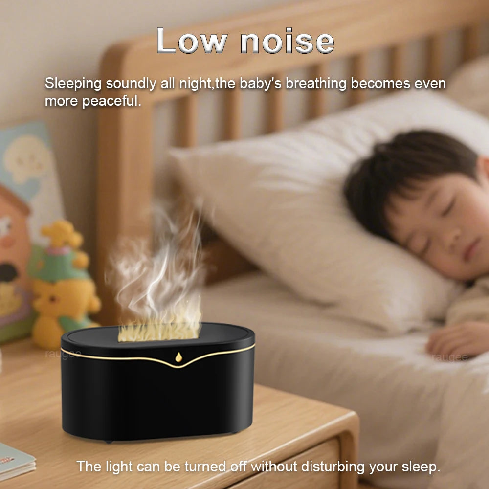 150 ml Flame-Effect USB Aroma Diffuser | 7-Colour LED Light | Braviixx