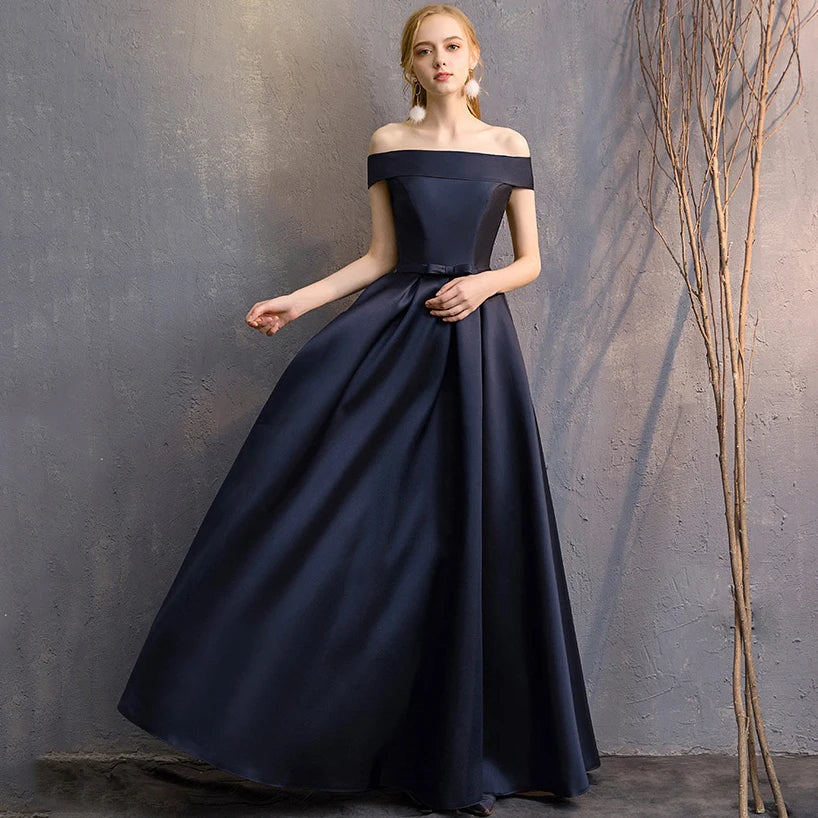 V-Neck Sleeveless Satin Ball Gown | Elegant Formal Bridesmaid & Prom Dress