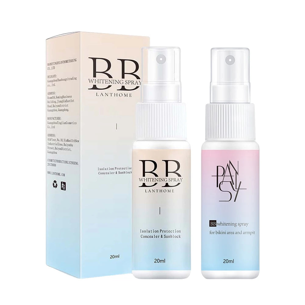 BB Whitening Spray & Brightening BB Cream | Moisturising Face Foundation | Skin Tone Perfecting Cosmetic
