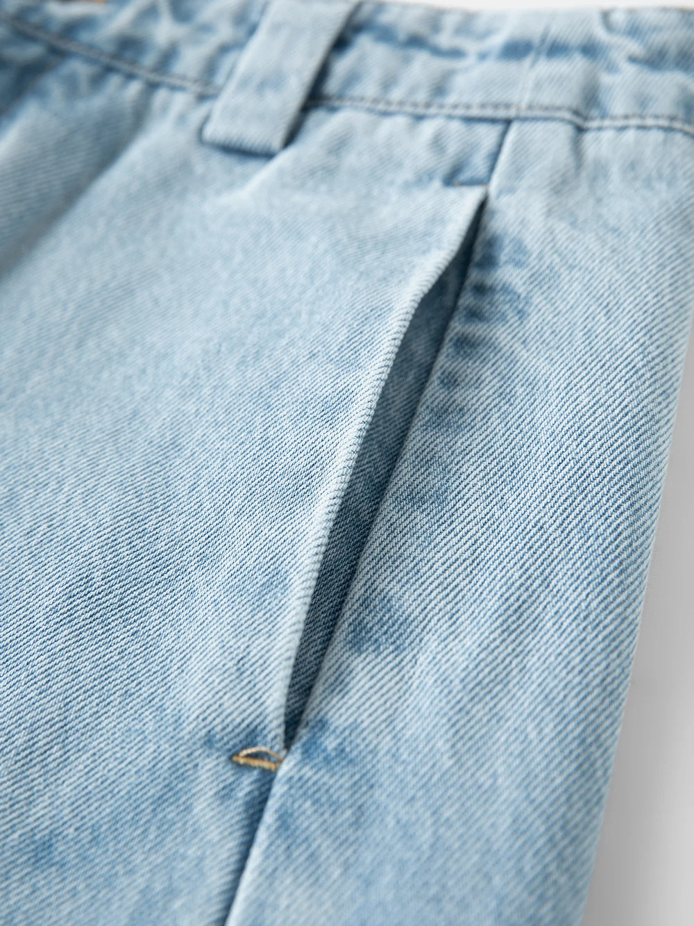 FSLE 2026 Summer Women's Light Blue Vintage Barrel Leg Jeans, Horseshoe Fit High Waist Loose Trousers for Y2K Retro Street Style