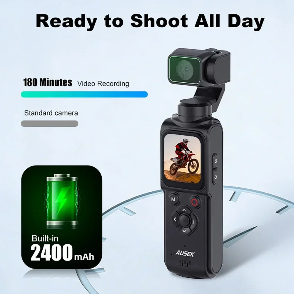 Pocket Vlogging Camera | 330° Face Tracking & Wi-Fi | Braviixx
