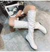 Slouchy Tall Boots | Round Toe & Back Lace Detail | Braviixx