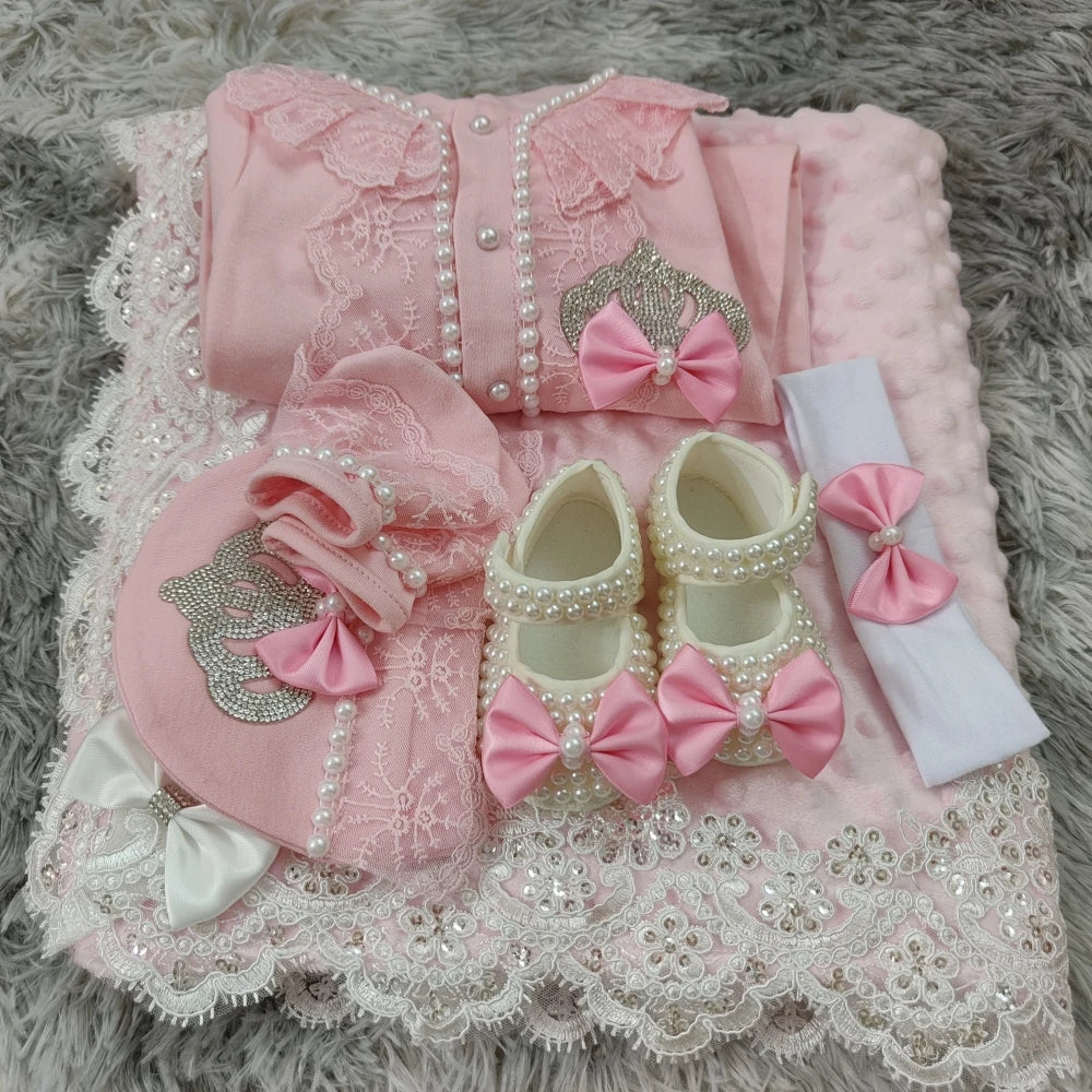 Baby Girl 5-Piece Coming-Home Outfit Set | Braviixx