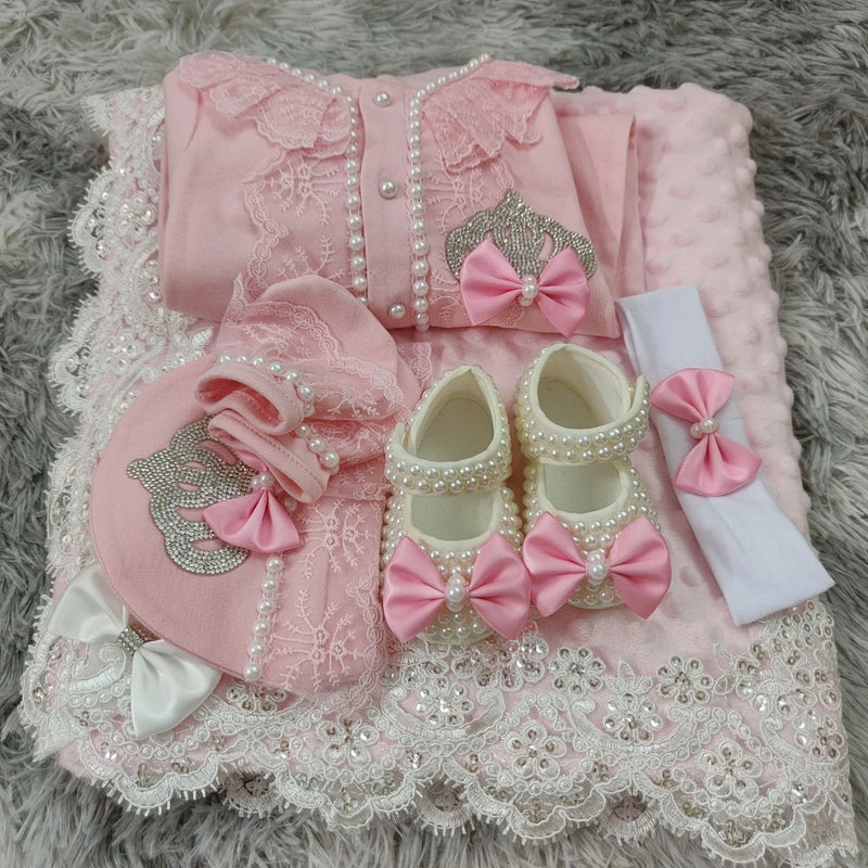 Baby Girl 5-Piece Coming-Home Outfit Set | Braviixx