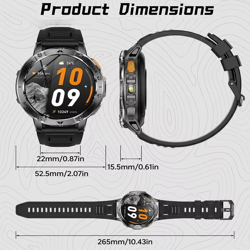 1.7-inch Rugged IPS Smart Watch | Braviixx