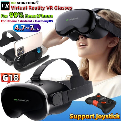 3D VR Headset for Smartphones | Virtual Reality Glasses with Bluetooth Gamepad | Braviixx
