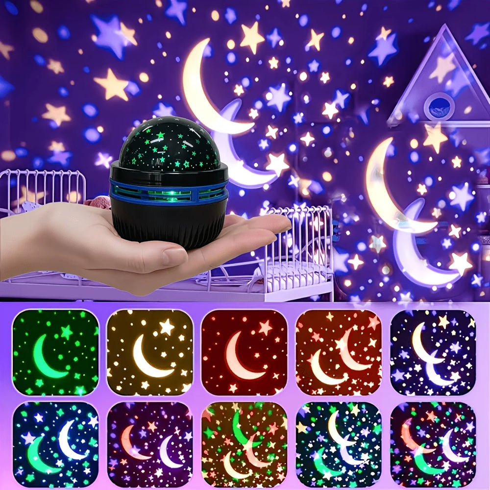 Star & Moon LED Projector Light | USB Powered & Colour Modes | Braviixx